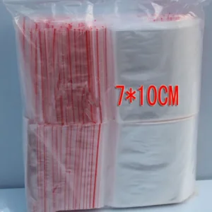 200PCS 7x10cm transparent travel gift packing bag plastic bag for necklace/jewelry/ food small ziplock clear self seal bags pe