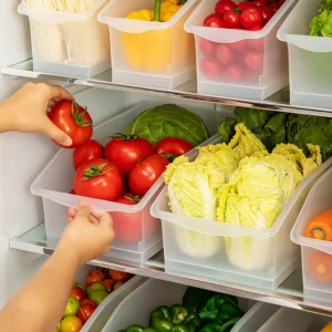 Multi Functional Refrigerator Storage Box Egg Organizer Vegetable Packaging Box Household Fruit Storage Box Kitchen Accessories